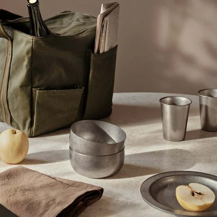 Tumbled, stainless steel collection by Ferm Living