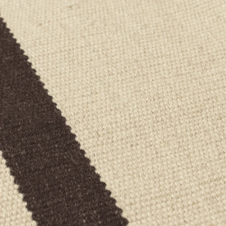 Ferm Living - Calm Kelim doormat, 50 x 70 cm, off-white / coffee