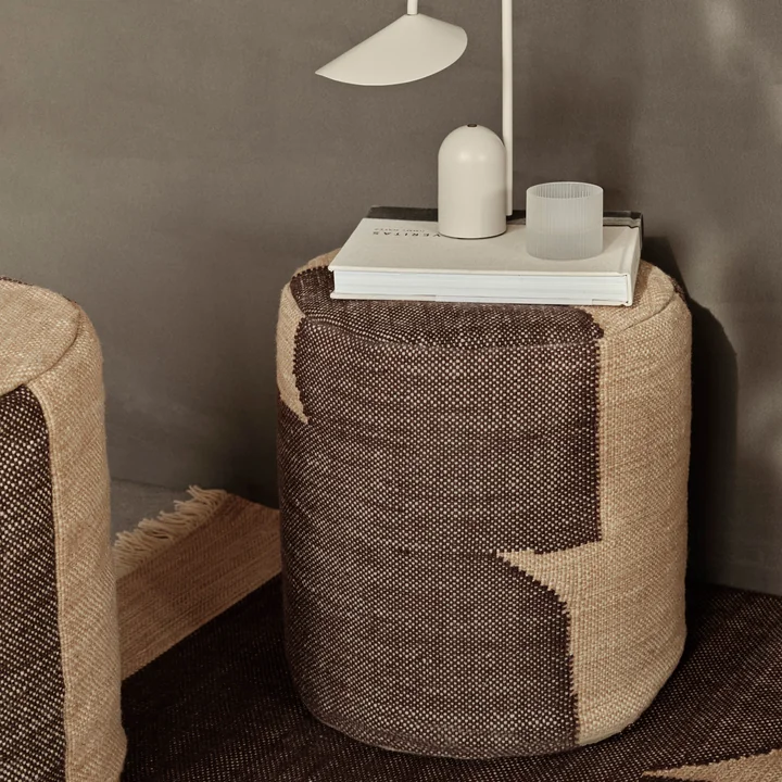 Forene Cylinder Pouf from Ferm Living