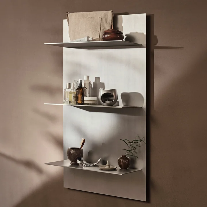 Ferm Living - Bearing Triple wall shelf, aluminum
