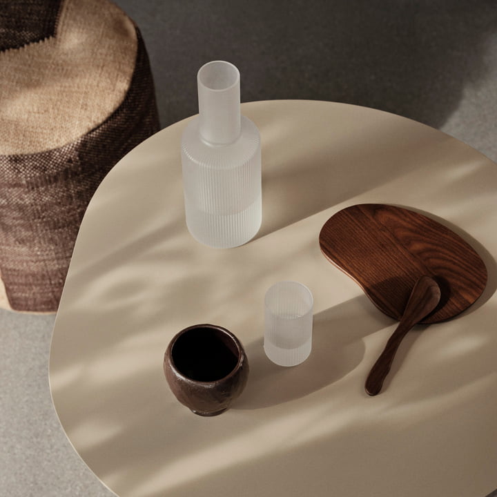 Ripple Carafe, frosted from ferm Living