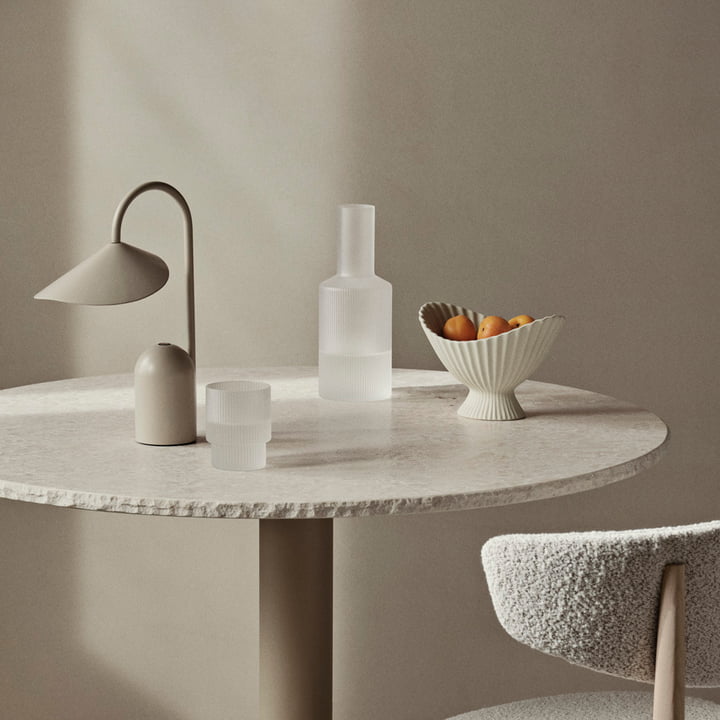 Ripple Carafe, frosted from ferm Living