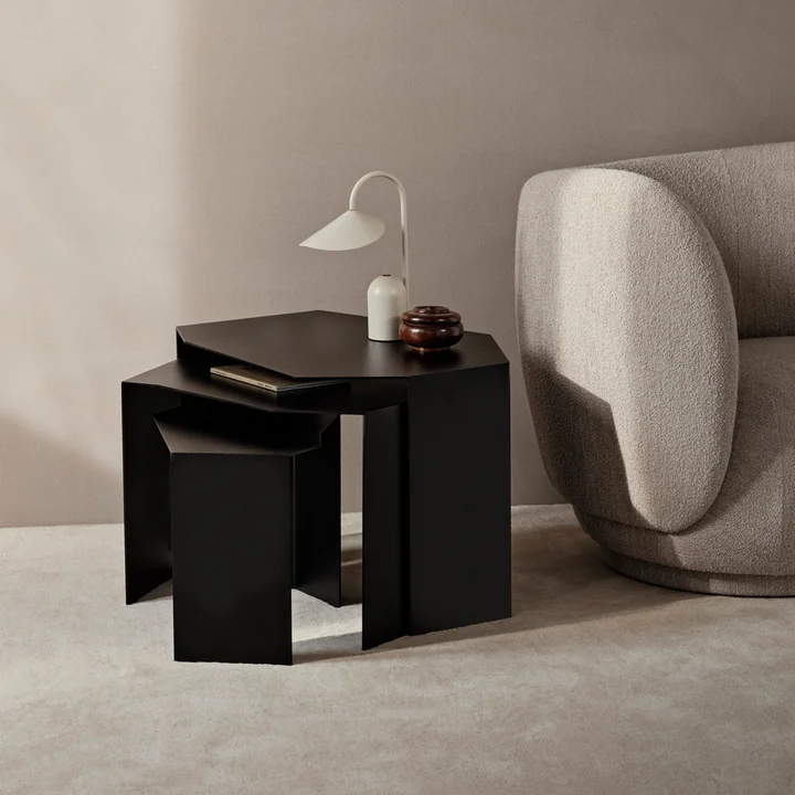 Ferm Living - Shard Cluster Set of coffee tables, black