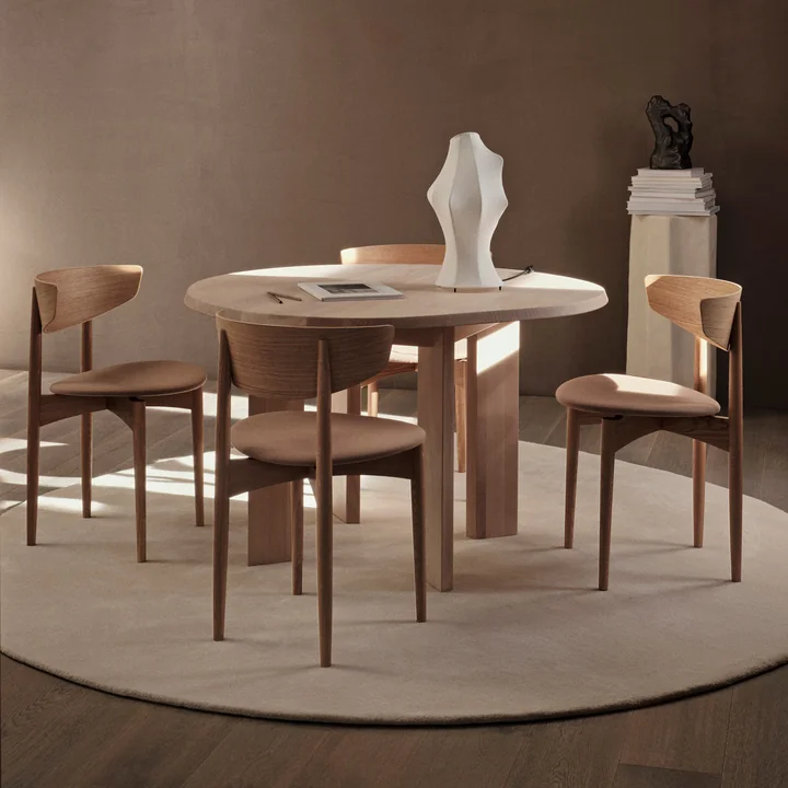 Tarn Dining table, 115 cm, white oiled beech by Ferm Living