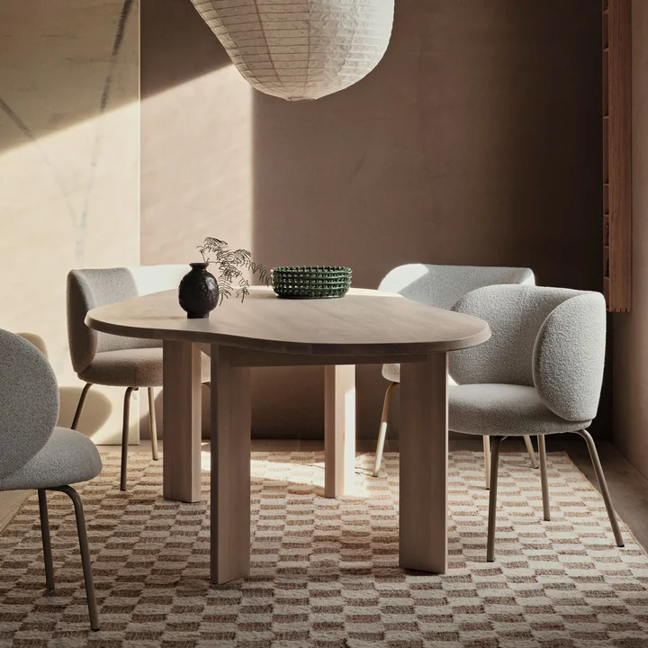 Tarn Dining table, 220 cm, white oiled beech by Ferm Living