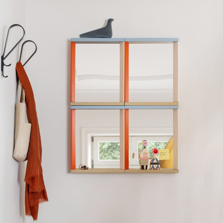 Colour Frame Mirror, small, blue / orange from Vitra