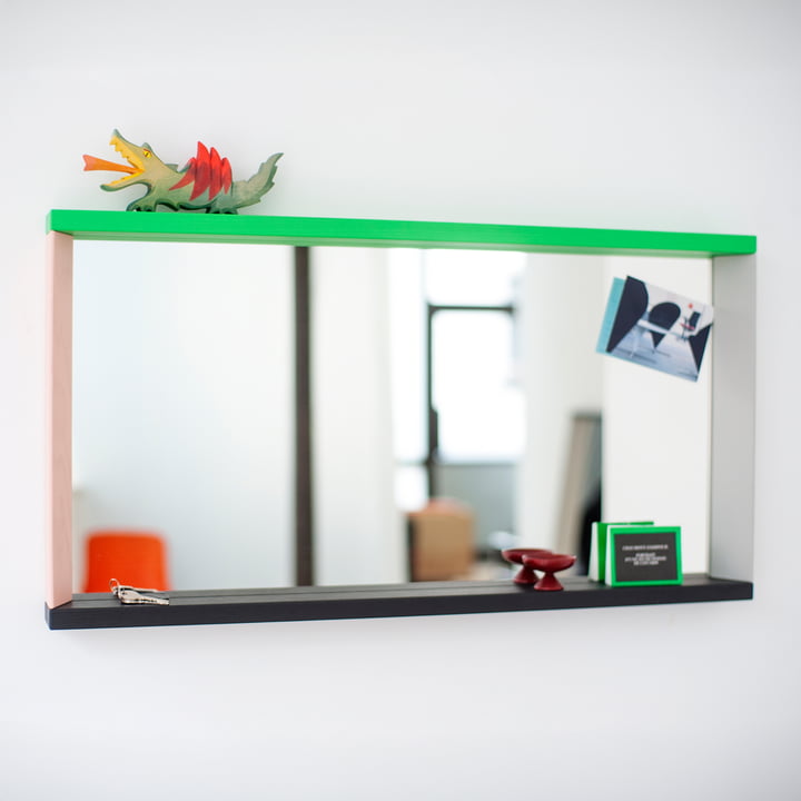 Colour Frame Mirror, medium, green / pink from Vitra