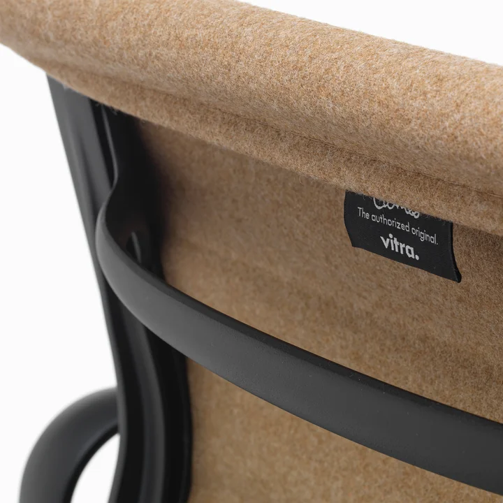 EA 132 Office chair with armrests deep black, swivel, Cosy 2, papyrus from Vitra