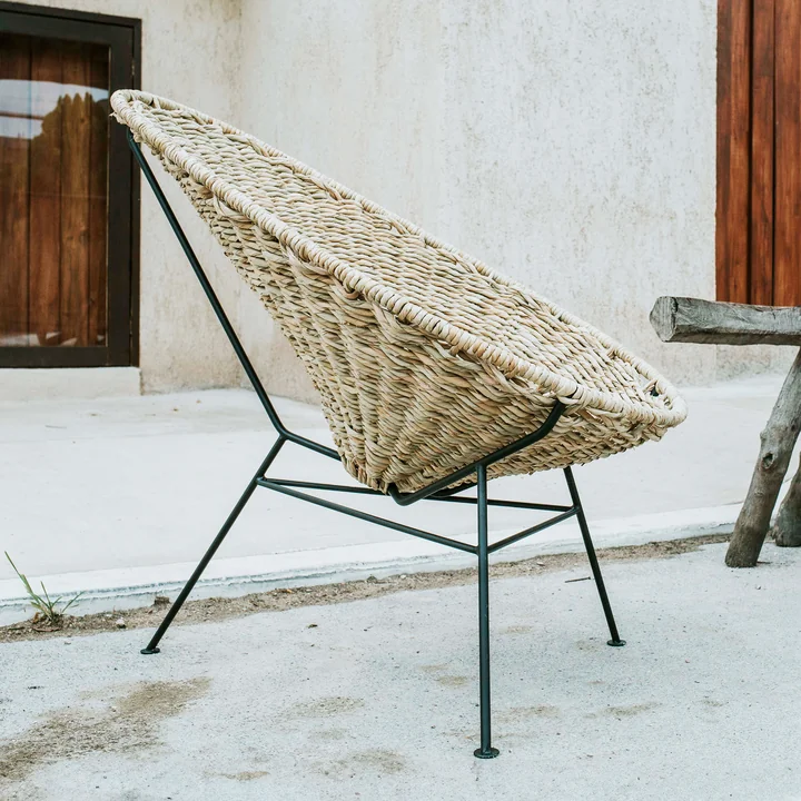 Acapulco Design - Acapulco Palma Chair, palma / black