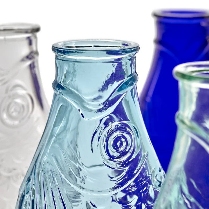 Serax - Fish & Fish Glass bottle, 850 ml, blue