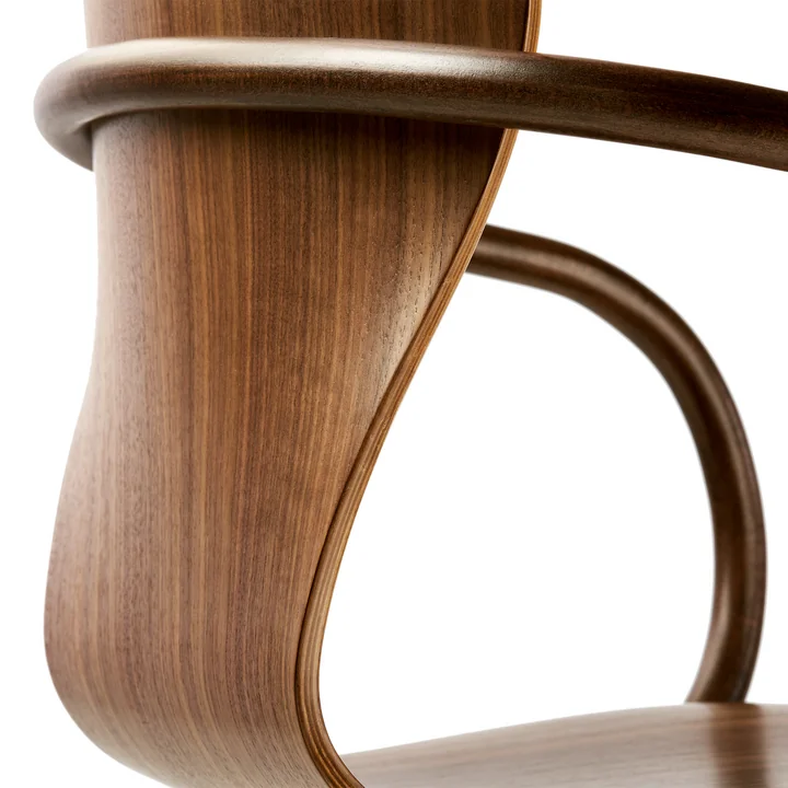 Thonet - S 220 FDRW Swivel chair with castors, walnut