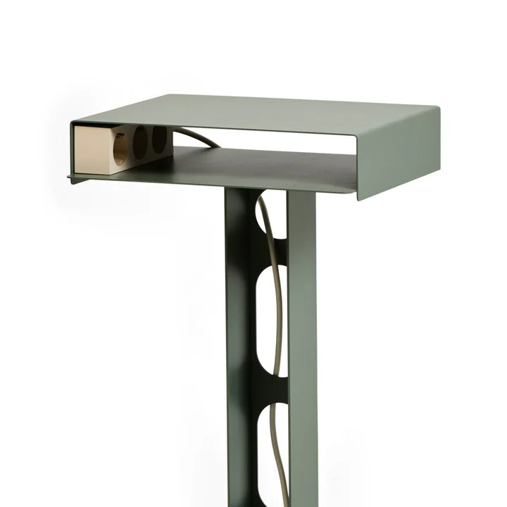 Pedestal - Sidekick table, moss green