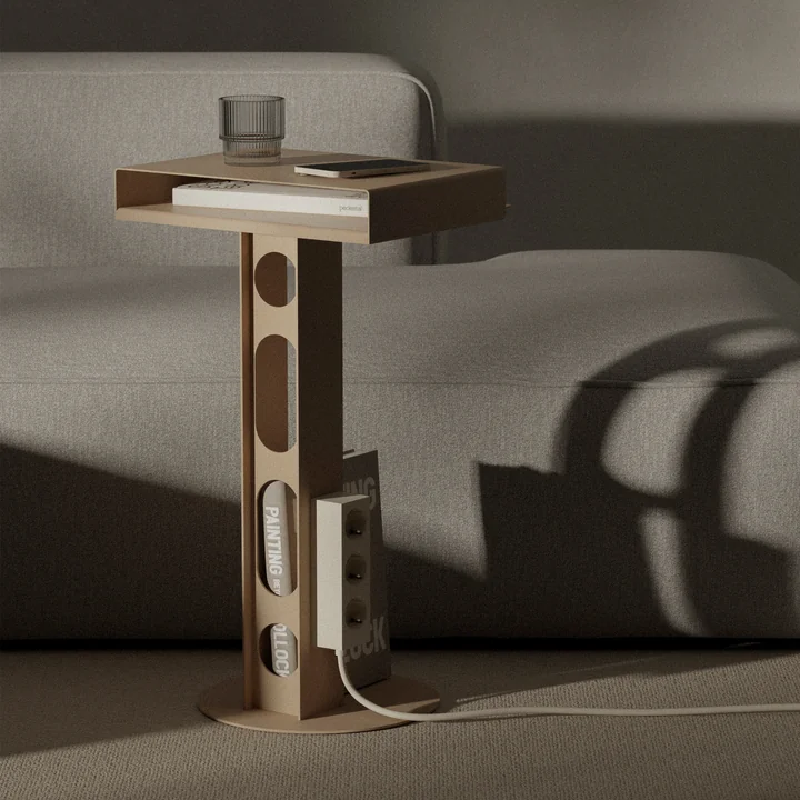 Pedestal - Sidekick table, sandstorm