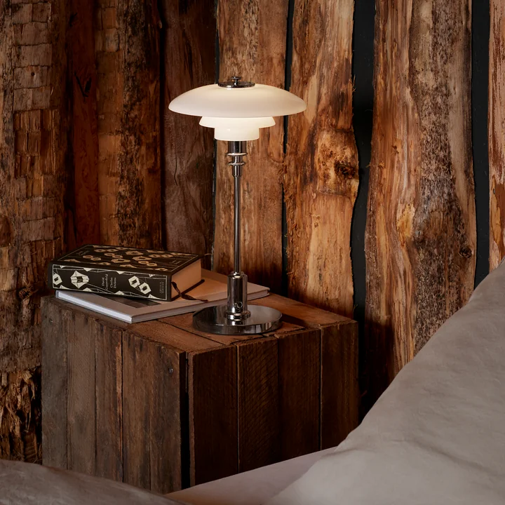PH 2/1 Portable Rechargeable LED table lamp, chrome-plated from Louis Poulsen