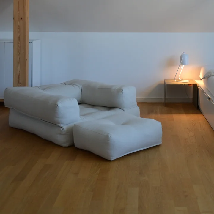 Cube Armchair bed, 90 x 190 cm, linen from Karup Design