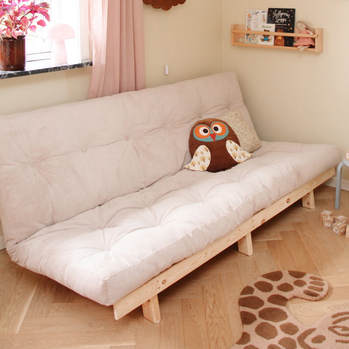 Lean Sofa bed, natural pine / ivory from Karup Design