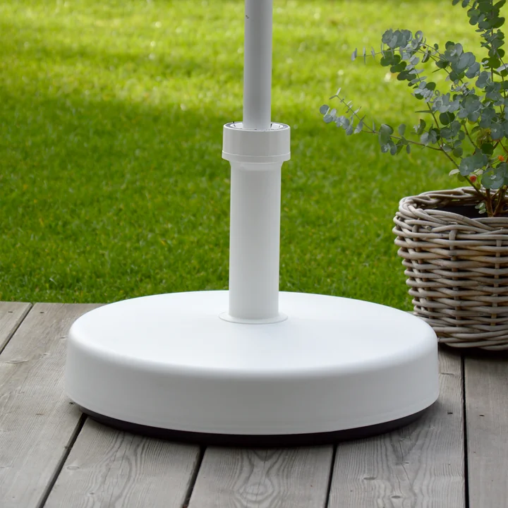 Sand White plastic umbrella stand, Ø 46 cm, 25 kg by Jan Kurtz
