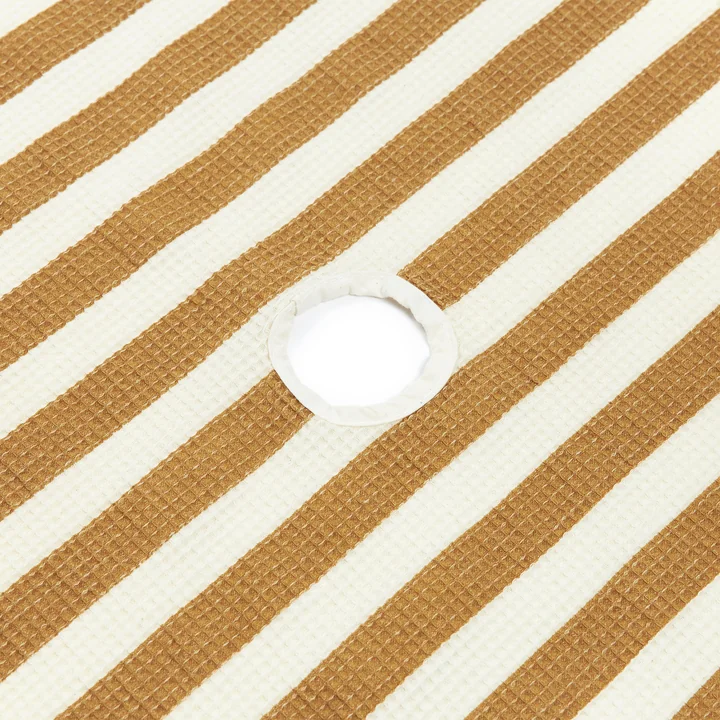 Portofino Beach towel XL, 146 x 175 cm, honey stripes waffle by Nobodinoz