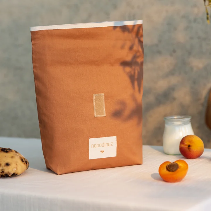 Sunshine Eco Lunch bag, cinnamon from Nobodinoz