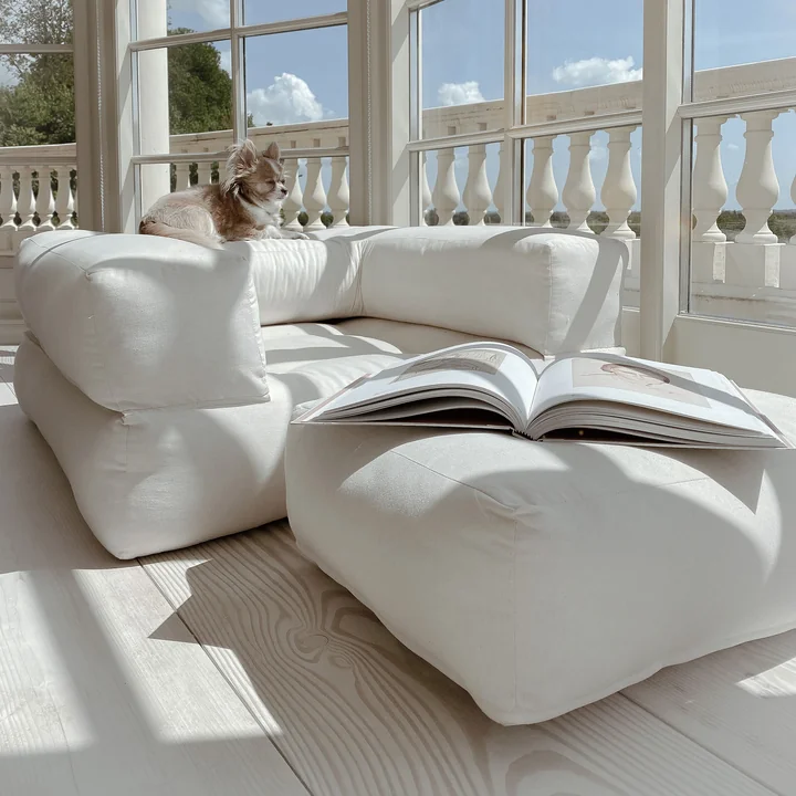 Cube Armchair bed, 90 x 190 cm, linen from Karup Design