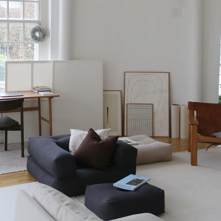 Cube Armchair bed, 90 x 190 cm, linen from Karup Design