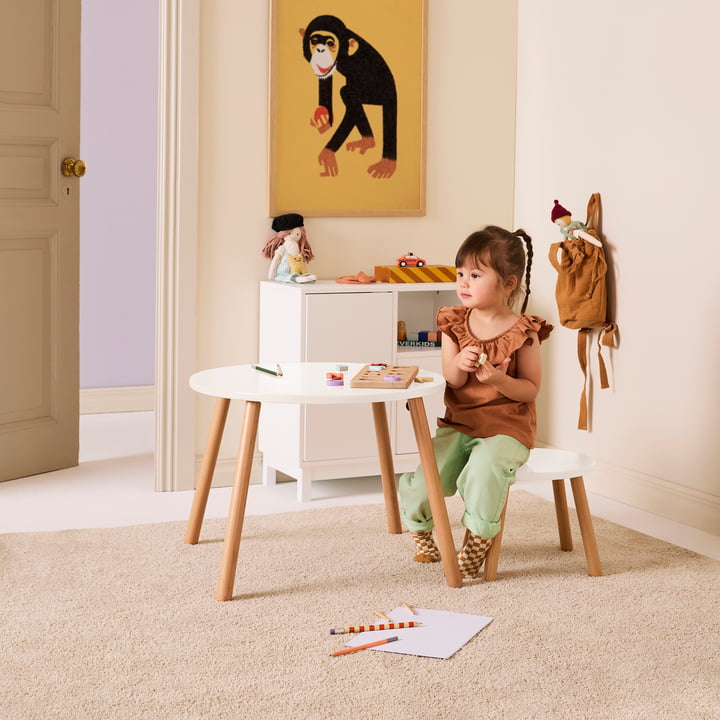 Table and stool from Kids Concept