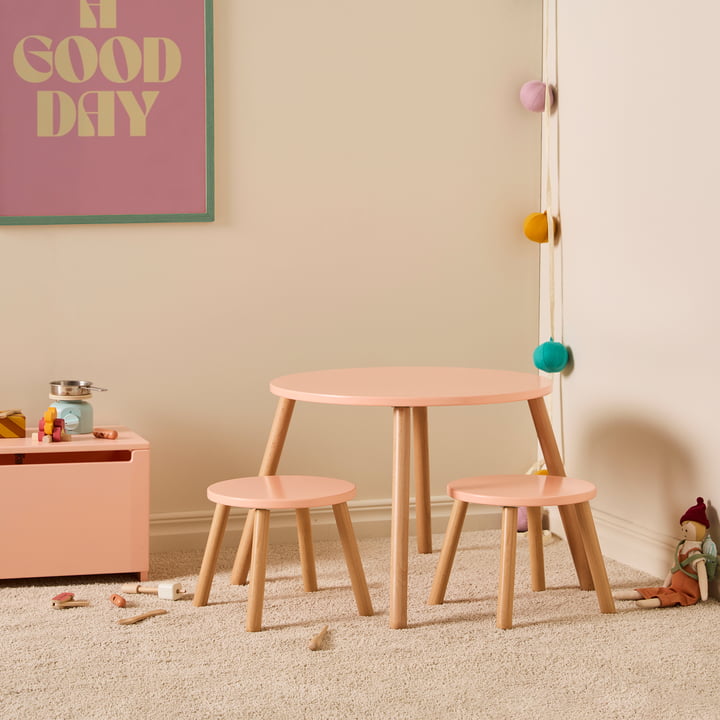 Table and stool from Kids Concept