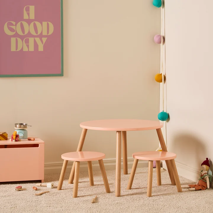 Table and stool from Kids Concept