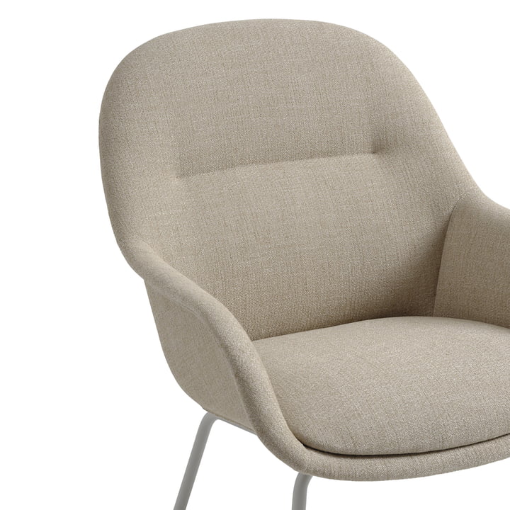 Muuto - Fiber Lounge Armchair Tube Base (upholstered)