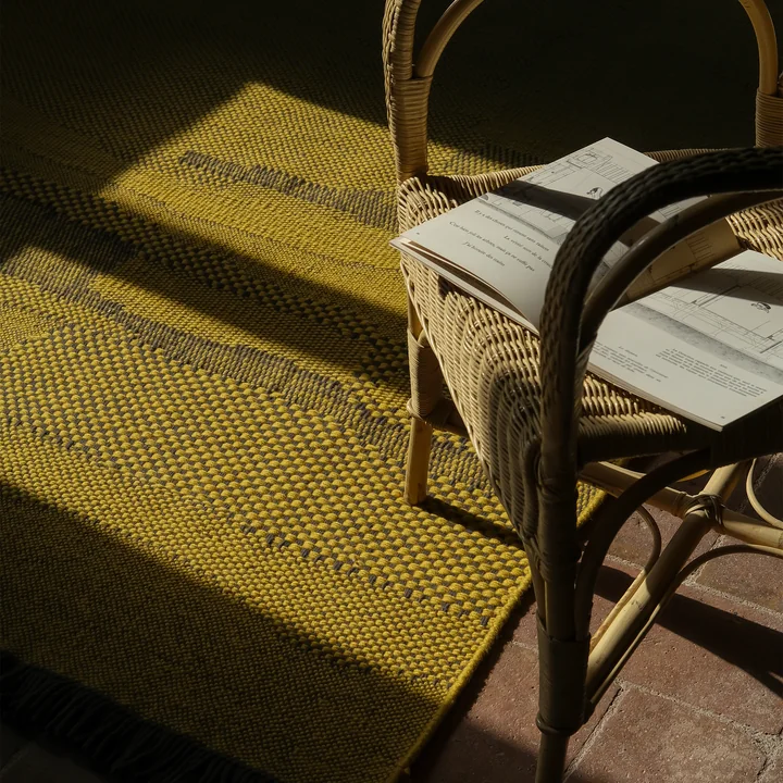 Wabisabi wool rug, mustard by nanimarquina