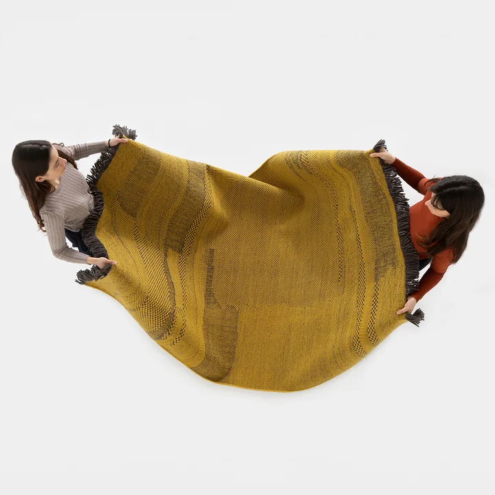 Wabisabi wool rug, mustard by nanimarquina