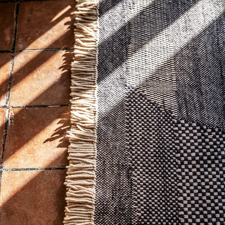 Wabisabi wool rug, anthracite by nanimarquina