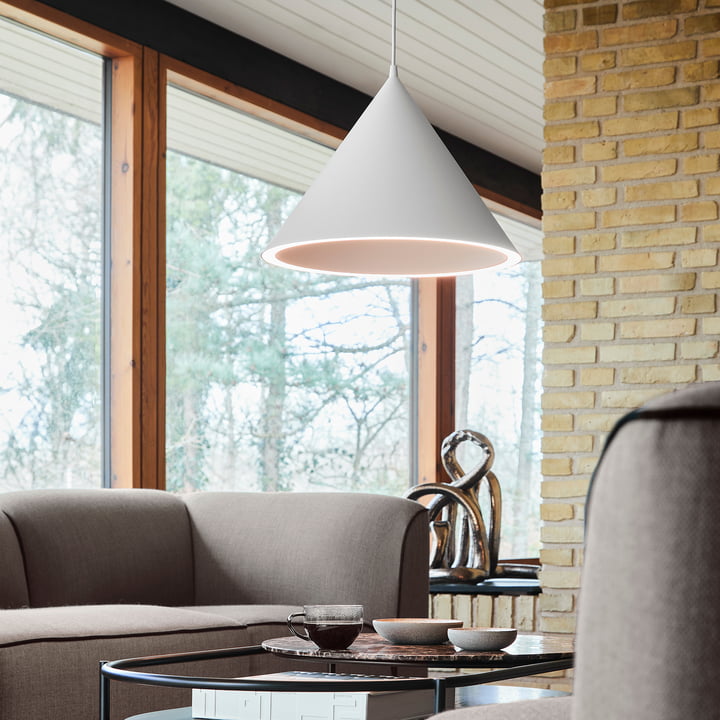 Annular LED Pendant Light and Mono Dining Chair by Woud