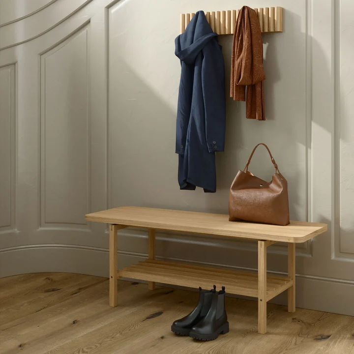 B3 Bench and mono wall coat rack from Andersen Furniture