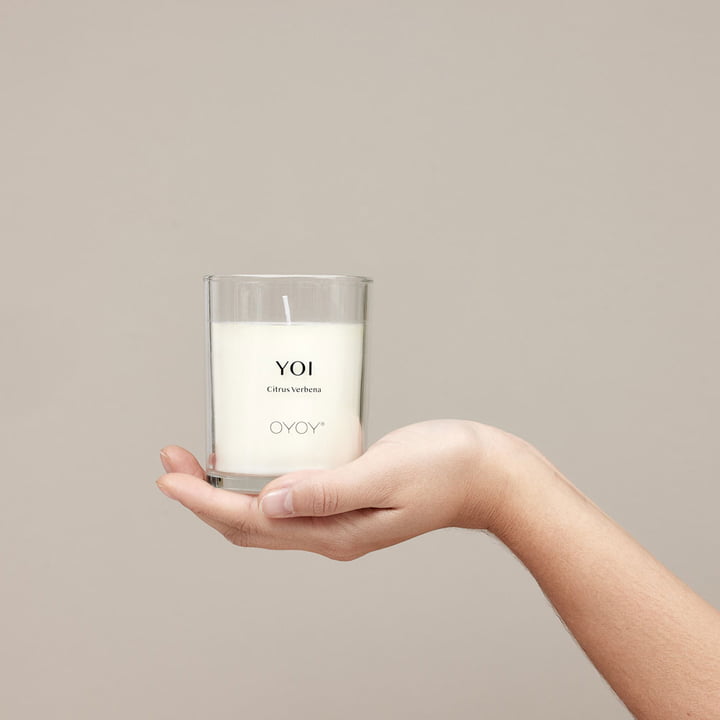 Scented candle Yoi, clear from OYOY