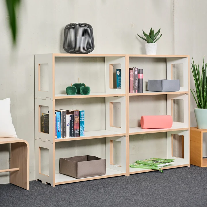 Tojo - hochstapler Blick Shelving system, shelf 152 x 73.5 cm, white