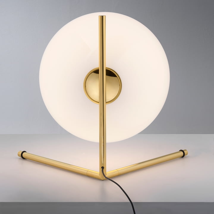 IC T1 Low table lamp, 24k gold (10th Anniversary Edition) by Flos