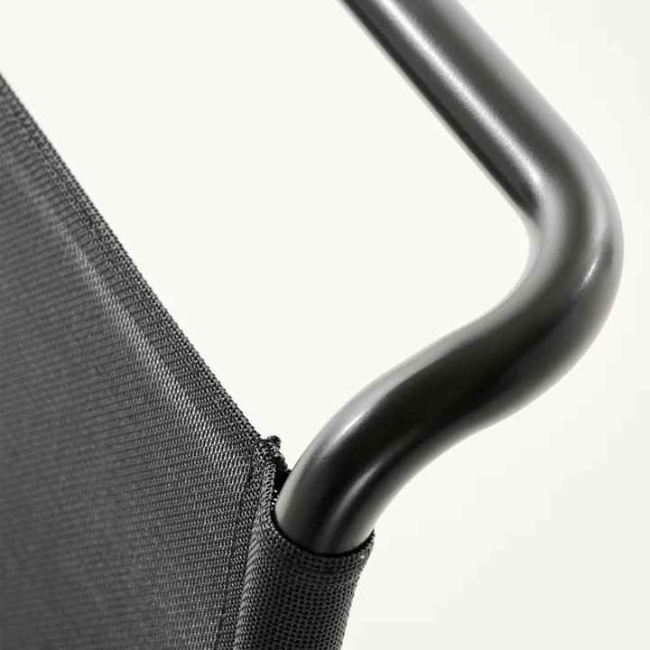 S 533 N chair, frame deep black (RAL 9005) / fabric black ( All Seasons ) from Thonet