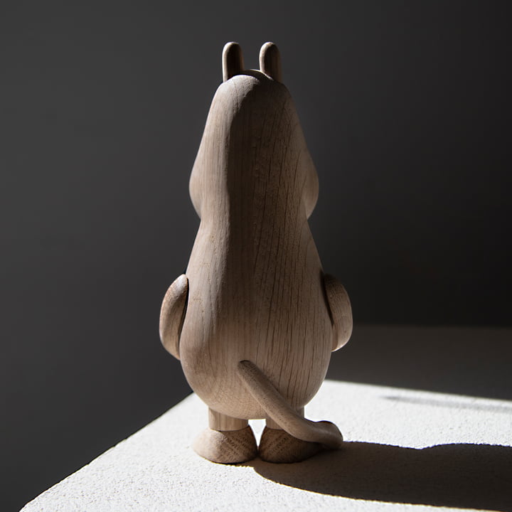 Moomintroll wooden figure, natural oak from boyhood