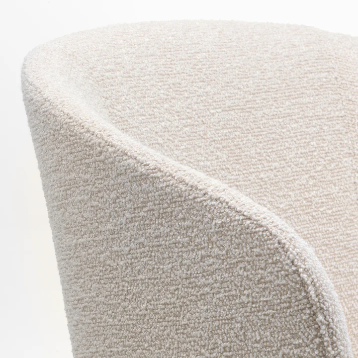 Mikado armchair, ivory/pearl (Nubia 01) / natural oak by Vitra