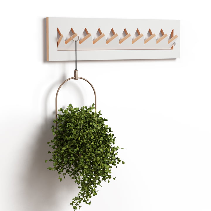 Fläpps coat rack Crownhäng 80 x 20 cm, white from Ambivalenz