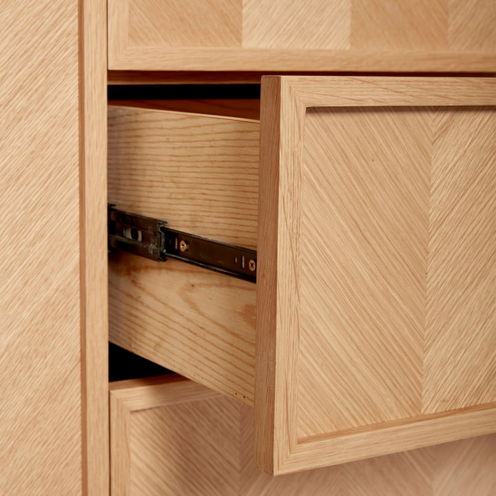 Hübsch Interior - Herringbone Wardrobe, oak, large