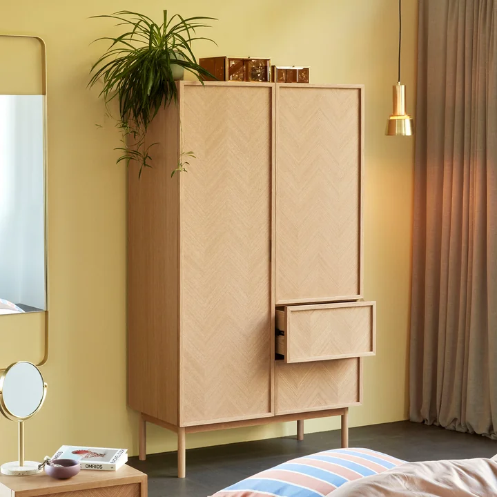 Hübsch Interior - Herringbone Wardrobe, oak, large