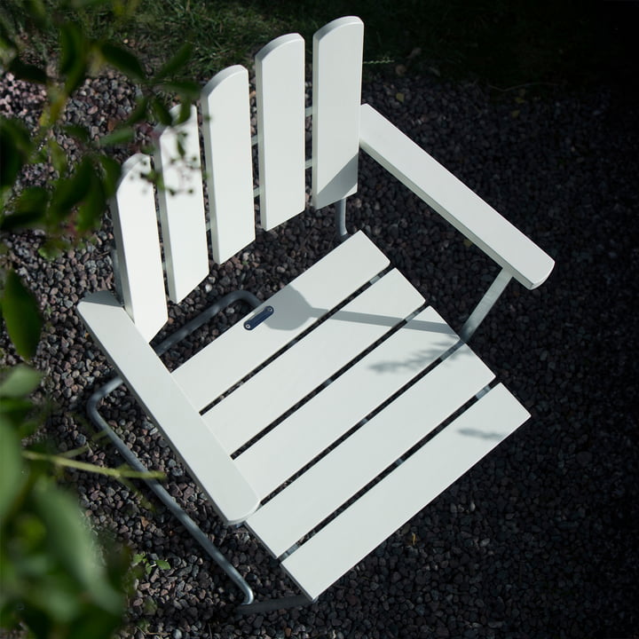 A2 garden armchair, white lacquered oak by Grythyttan