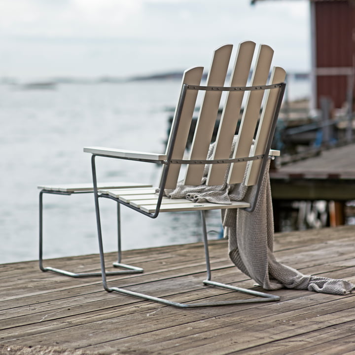 A3 reclining chair, white lacquered oak from Grythyttan