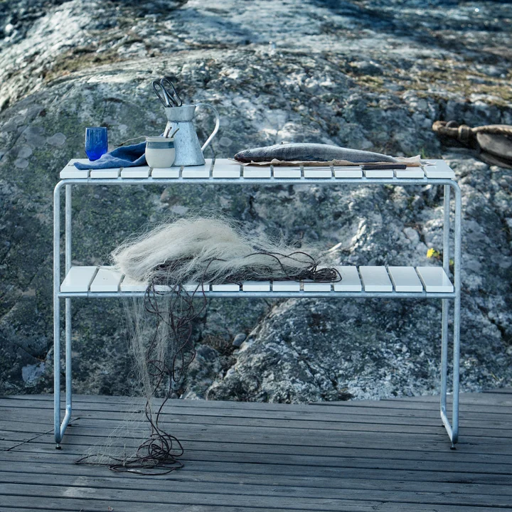 Grythyttan - L105 Garden side table, white lacquered oak