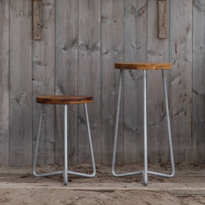 Grythyttan - V1 garden stool and outdoor bar stool, teak