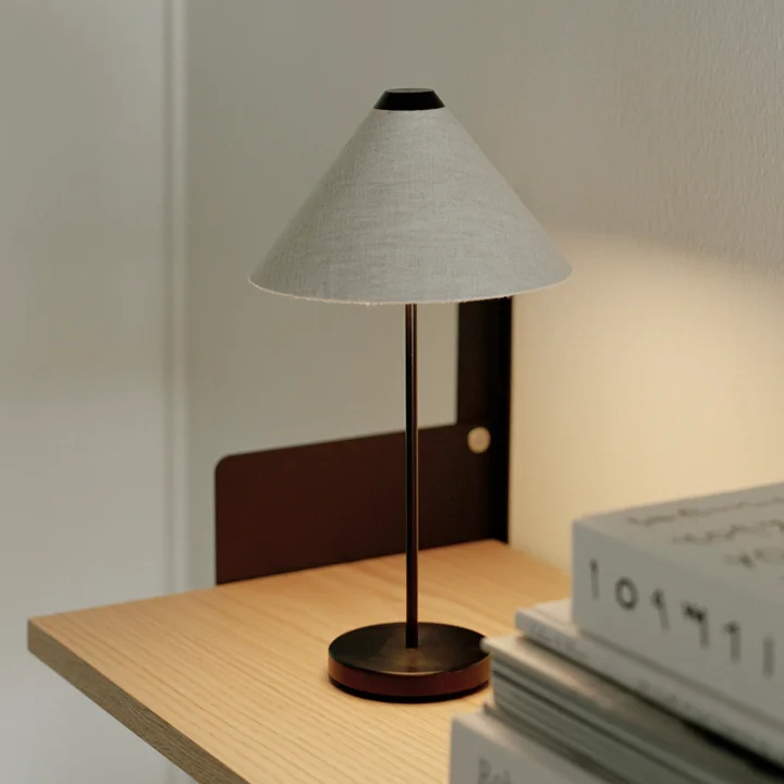 Brolly Portable LED table lamp with rechargeable battery from New Works