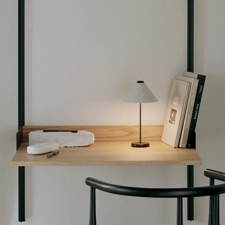 Brolly Portable LED table lamp with rechargeable battery from New Works