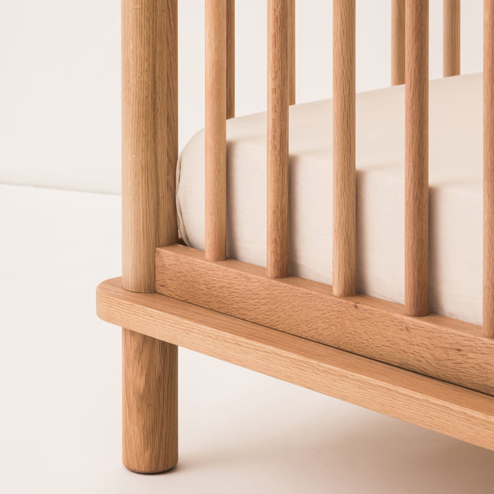 Nobodinoz - Latitude Evolutive baby crib, 70 x 140 cm, natural oak